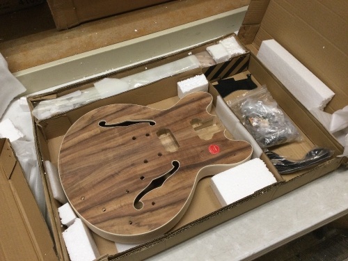 Semi-Hollow DIY Electric Guitar Kit. NEW - Lot 76