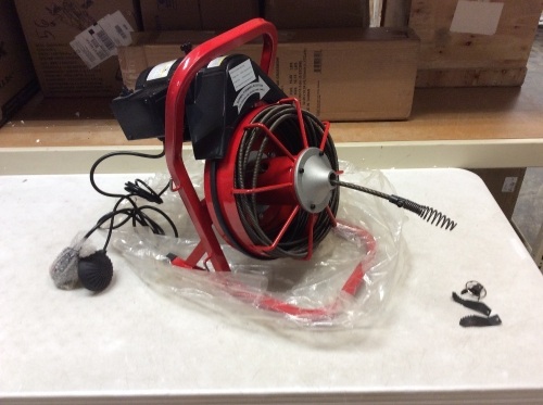 Drain Auger Cleaning Machine for 1-4" Pipes - Appears New  - Lot 89