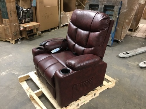 Burgundy Power Recliner, Unknown Details - E-Comm Return, Appears New, Tested/Works - Lot 146