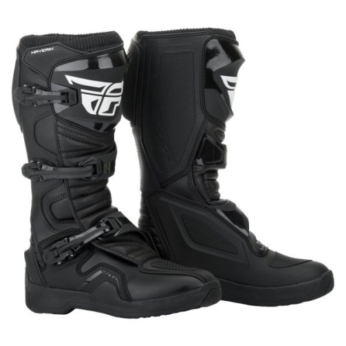 Fly Racing Maverik Men's Boots, US 10, Black - Appear New - Lot 150
