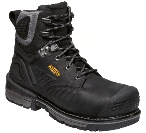 KEEN Philadelphia Carbon-Fiber Toe Waterproof Work Boots for Men - Black/Steel Grey - 10.5W, Appears New - Lot 154