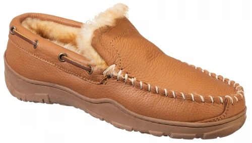 Bob Timberlake Venetian Moose-Hide Shearling Slippers for Men - Maple - 10M, Appears New - Lot 170