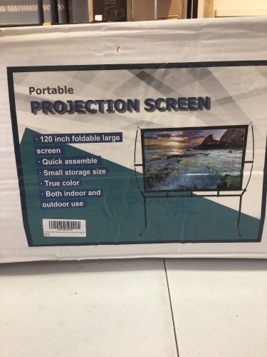 Projector Screen with Stand, 120 inch Outdoor Movie Screen, New - Lot 184