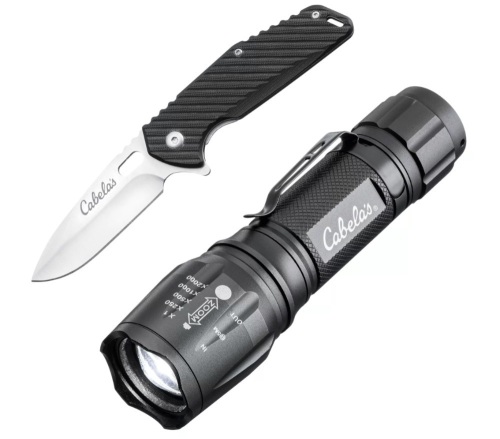 Cabela's Pocket Knife and Flashlight Combo, Appears New, Untested - Lot 200