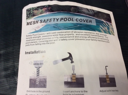 Mesh Safety Pool Cover, Unknown Size - E-Comm Return, Unknown Condition  - Lot 272