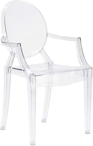 EdgeMod Burton Arm Chair in Clear, Set of 4 - Appears New  - Lot 303