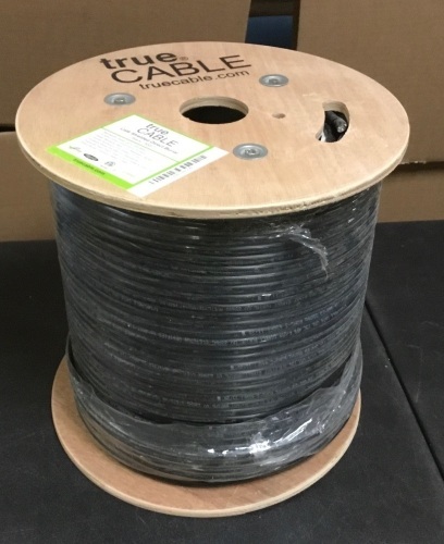 True Cable Cat6 Shielded Direct Burial Cable 500 Ft Black - Appears New  - Lot 317