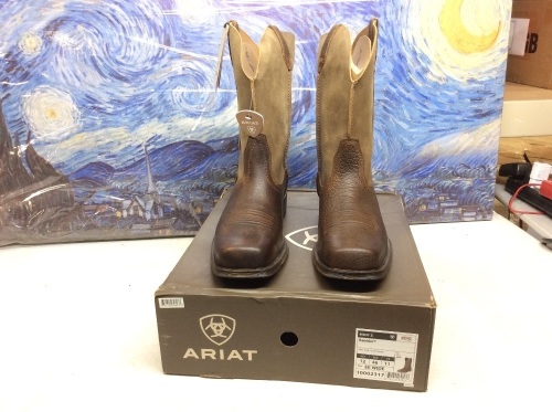 Ariat Men's Rambler Wester Boots, Earth/Brown Bomber, Size 12 - Appear New - Lot 318