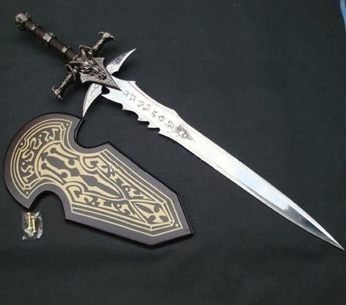 World Of Warcraft Frostmourne Arthas Menethil Sword Replica Plaque - Appears New   - Lot 320