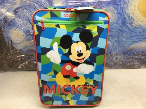 American Tourister Kids' Disney Softside Upright Luggage, Mickey Mouse 2, Carry-On 18-Inch - Appears New  - Lot 326