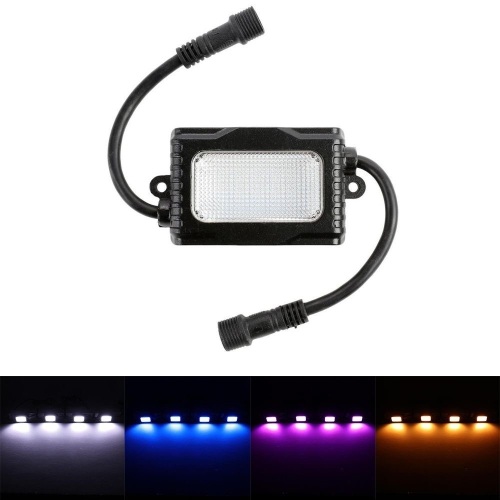 Lot of (4) RGB LED Rock Lights Multicolor Set with Bluetooth Controller, 4 Pcs - E-Comm Return, Appear New   - Lot 337