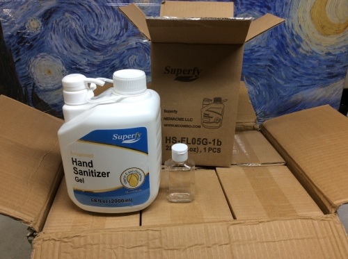 Case of (6) Superfy Hand Sanitizer Gel with Pump and Refill Bottle, 68fl oz - New  - Lot 338