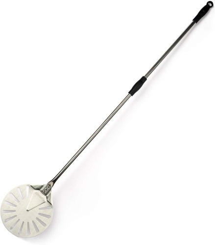 Turning Pizza Peel for Brick Oven,9" Stainless Steel Small Round Perforated Pizza Paddle with 47" Long Handle - Appears New  - Lot 373