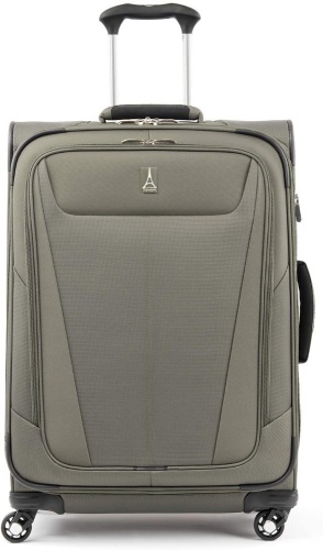 Travelpro Maxlite 5-Softside Expandable Spinner Wheel Luggage, Slate Green, Checked-Medium 25-Inch - Appears New  - Lot 386