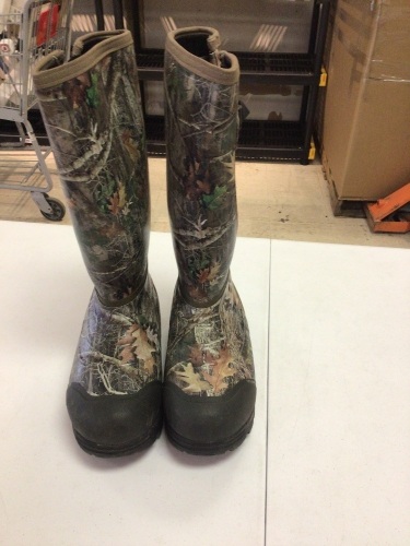 Cabela's Zoned Comfort Trac 1200 Gram Rubber Boots for Men - TrueTimber Kanati - 10M, E-Commerce Return - Lot 409