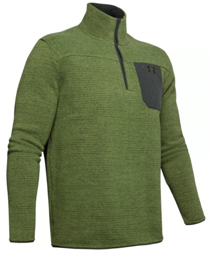 Under Armour Specialist Henley 2.0 Long-Sleeve Pullover for Men - Guardian Green/Guardian Green - S, New with Tags - Lot 448