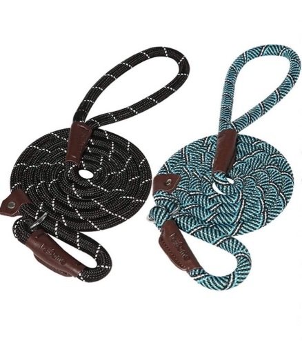 Case of (13) PetBemo Extremely Durable Reflective 6' Rope Leash, 2 Pack, Blue/Black - New  - Lot 506