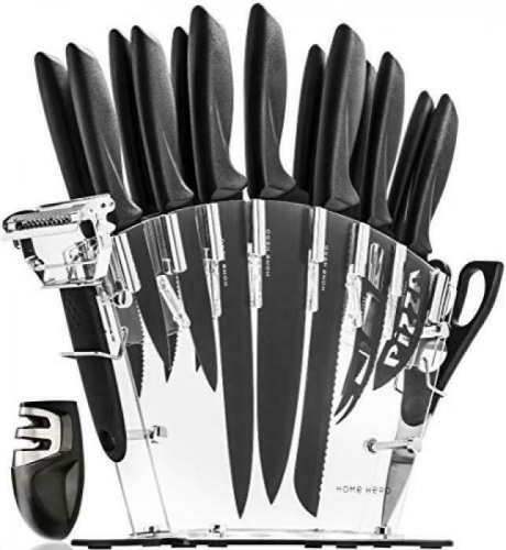 Lot of (2) HomeHero 13-Piece Stainless Steel & Plastic Kitchen Knife Sets - Appear New                              - Lot 516