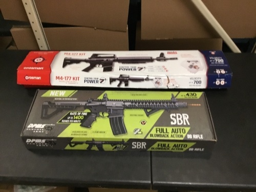 Crosman M4-177 Kit Variable Pump Air Rifle & DPMS Full Auto SBR CO2-Powered BB Air Rifle - E-Comm Returns, Untested - Lot 528