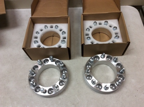 2" Ford 8x170 Wheel Spacers, 8 Lug for M14x2.0 Studs 1999-2004 F250 F350 Truks, Set of 4 - New - Lot 532