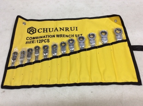 Chuanrui Flex-Head Combination Wrench Set, 12 Pcs - New - Lot 552