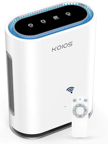 KOIOS Large Room Air Purifier with True HEPA Filter, Activated Carbon, UV Sanitizer & Ionic Air Cleaner, Detect Air Quality, Auto Mode, Remove Dust - Appears New   - Lot 565