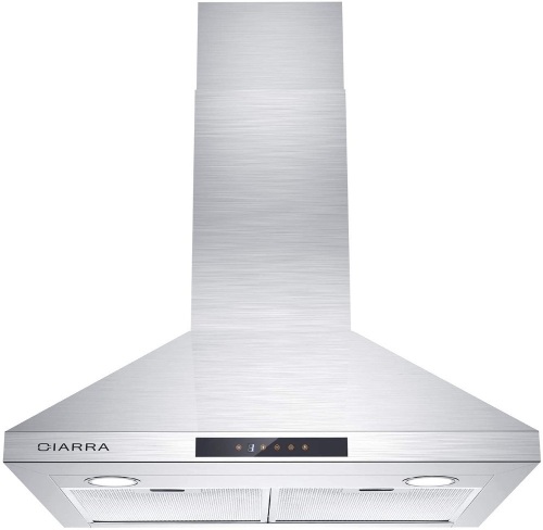 CIARRA CAS75206 Stainless Steel 30" Wall Mount Range Hood with 3 Speed Fan, Mesh Filters, Touch Control, Ducted/Ductless Convertible - Appears New  - Lot 571