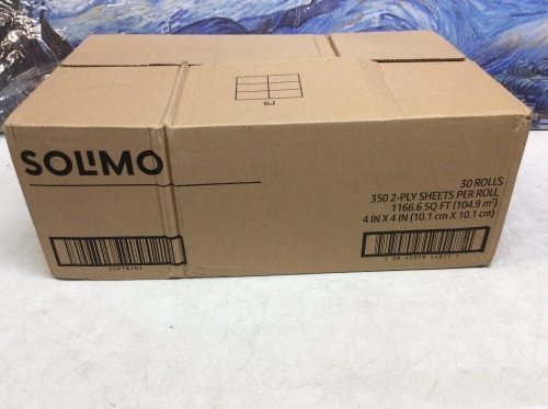 Solimo Toilet Paper, 350 2-Ply Sheets Per Roll, 30 Rolls - New - Lot 577