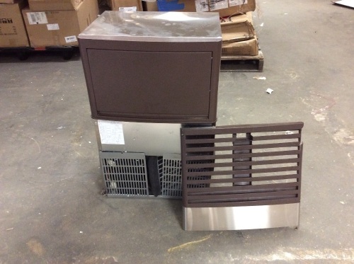 VEVOR Commercial Ice Maker 100lbs/24h With 45lbs Storage Capacity 110V Stainless Steel - E-Comm Return, Unknown Condition, Cosmetic Damage, Untested  - Lot 607