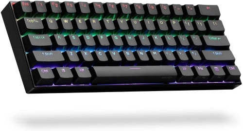 ANNE PRO 2, 60% Wired/Wireless Mechanical Keyboard, Gateron Blue Switch/Black Case, True RGB Backlit - New  - Lot 628
