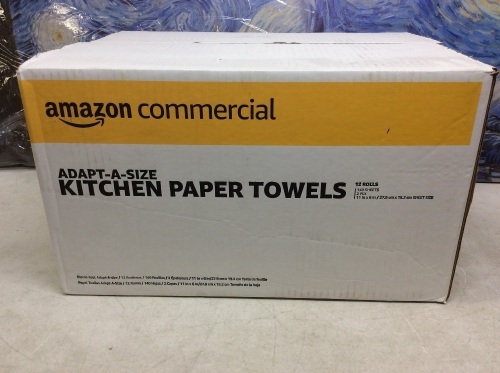 AmazonCommercial Adapt-a-Size Kitchen Paper Towels, 140 Towels per Roll, 12 Rolls - New  - Lot 645