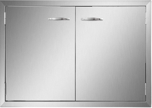 Mophorn BBQ Double Access Door 33W x 22H Inch, Stainless Steel - Appears New   - Lot 780
