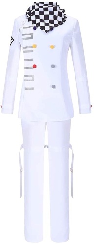 Cos-Love Danganronpa Cosplay V3 Ouma Kokichi Cosplay Costume White Uniform Halloween Fancy Dress Outfit Full Set - E-Comm Return, Appears New - Lot 784