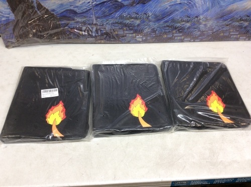 Lot of (3) Rayvol 9-Pocket Binder Compatible with Pokemon Cards, Fits 540 Cards with 30 Removable Sheets, Blaze - New  - Lot 804