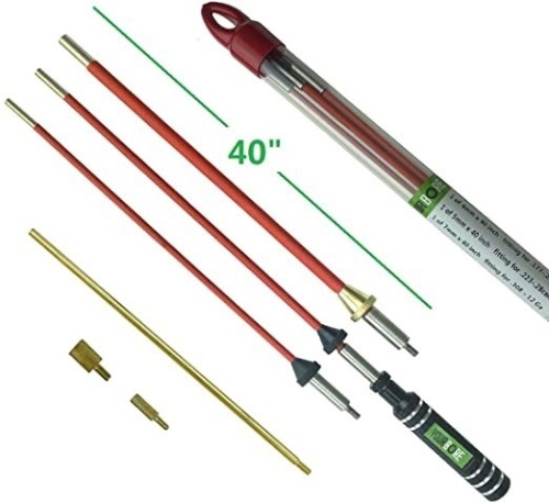 YOURBORE Gun Cleaning one Piece Rod kit 3 rods (4,5,7 mm) 40" Packed in one Tube bore Friendly PVC Coating Universal for .177-12 Ga. Rifle Pistol Shotgun air Gun - E-Comm Return, Appears New - Lot 831