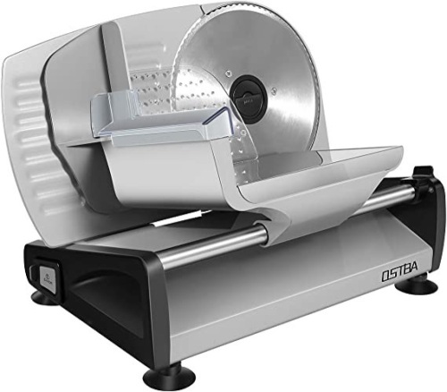 Ostba Meat Slicer Electric Deli Food Slicer with Child Lock Protection, Removable 7.5’’ Stainless Steel Blade and Food Carriage, Adjustable Thickness - E-Comm Return, Appears New  - Lot 874
