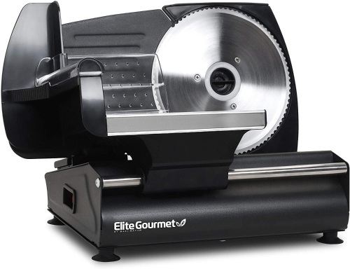 Elite Gourmet Ultimate Precision Electric Deli Food Meat Slicer Removable Stainless Steel Blade, Adjustable Thickness, 7.5”, Black - E-Comm Return, Unknown Condition  - Lot 879