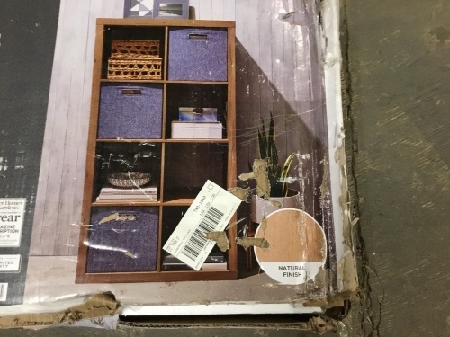 Better Homes & Gardens 8-Cube Organizer, Natural Finish - E-Comm Return, Missing Hardware - Lot 880