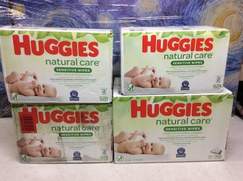Lot of Huggies Natural Care Sensitive Wipes & Refills - New - Lot 887
