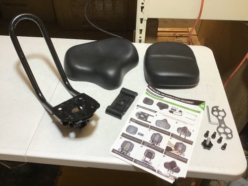 Saddle Seat with Backrest for Bicycle - E-Comm Return, Appears New - Lot 897
