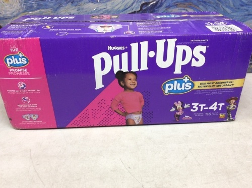 Huggies Pull Ups Plus, 3T-4T, 116 ct - New - Lot 1005