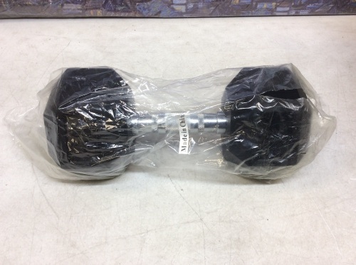 35 lb Blank Rubber Hex Dumbbell - Appears New  - Lot 1013
