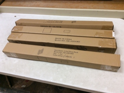 Lot of (4) 4-Tier 20 Pair Shoe Racks - New - Lot 1061