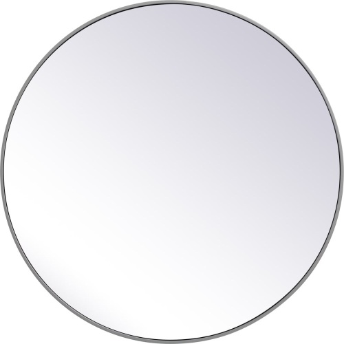 Elegant Lighting Eternity 36" Diameter Circular Beveled Metal Framed Mirror - Appears New   - Lot 1064