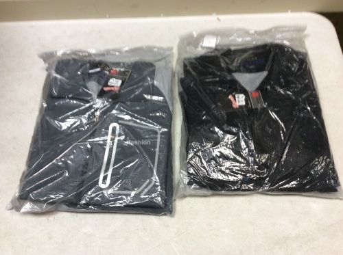 Lot of (2) Sun Lorence Men's Nylon Full-Zip Mesh Jogger Sweat Suit Sets, Large - New - Lot 1069