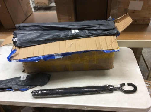Case of (45) Black C Handled Umbrellas - New - Lot 1100