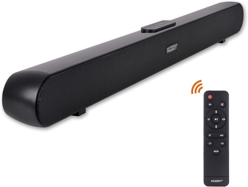 Xgody Soundbar for TV 40W Wired Wireless Home Theater Speaker System Sound Bars Support Optical/AUX/Coaxial/USB/BT (31 inch Black). Appears New - Lot 1101