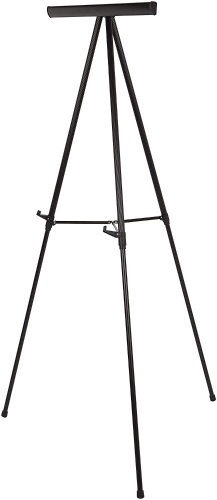 AmazonBasics Heavy Duty Presentation Display Stand Easel, Adjustable Height Telescope Tripod - Appears New  - Lot 1103