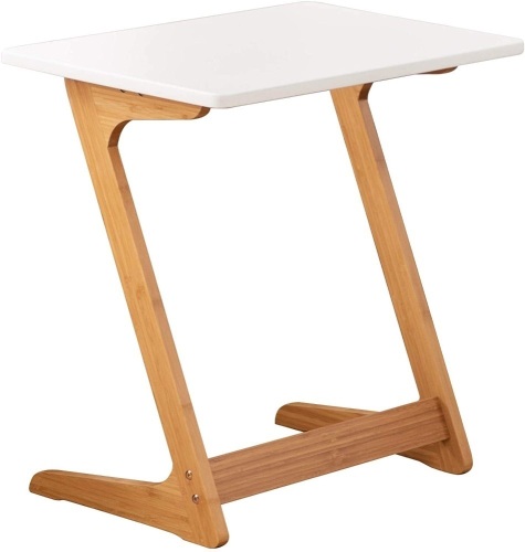 Zoopolyn Bamboo Multi-Functional Tray Table, Z Shape, White - Appears New  - Lot 1123