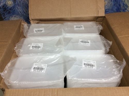 Case of Meal Prep Containers, 6 Packs of 50 - New with Damage - Lot 1126